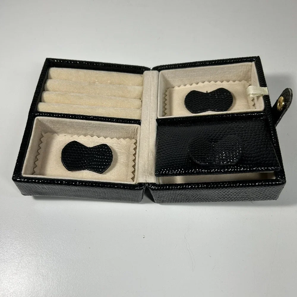 Portable Jewelry Box Organizer‎ Leather Jewellery Ornaments Case Travel Storage